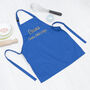 Personalised Santa's Helper Kids Blue Waterproof Apron, thumbnail 8 of 11