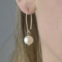Pearl Earrings White Or Pink Pearls On Long Hook, thumbnail 2 of 5