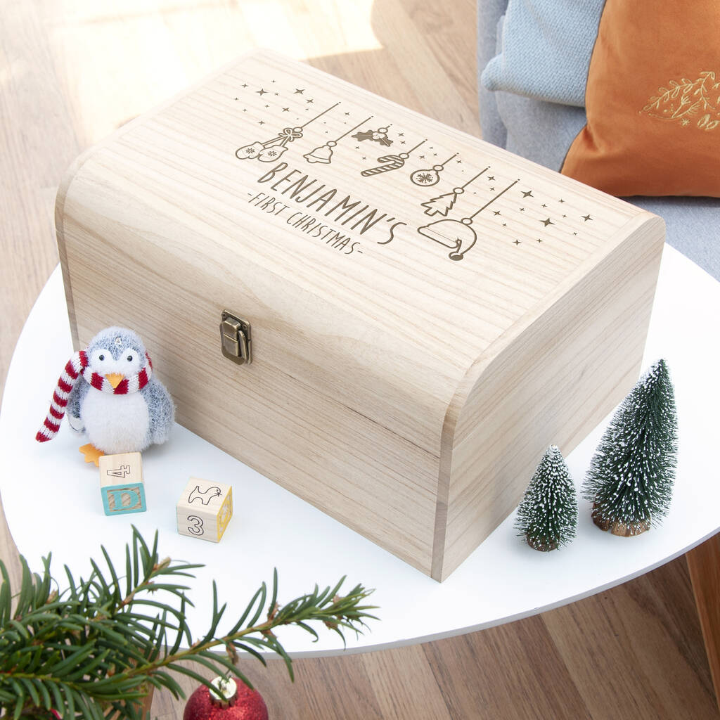 Personalised Baby's First Christmas Eve Chest, 1 of 12