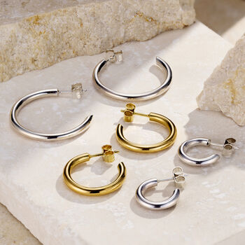 Flow Open Hoop Earrings, 5 of 9