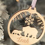 Glitter Polar Bear 3D Christmas Tree Decoration Bauble, thumbnail 4 of 6