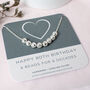 80th Birthday Necklace, Lydia, Sterling Silver, thumbnail 3 of 4