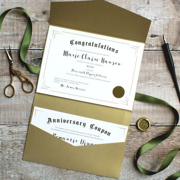 First Anniversary Paper Wife Certificate And Coupons, 4 of 4