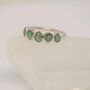 Emerald Sterling Silver Ring, thumbnail 4 of 10