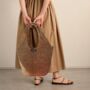 Metallic Raffia Crochet Tote Bag, thumbnail 3 of 6