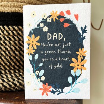 Heart Of Gold Wildflower Seed Father's Day Card, 3 of 5