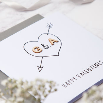 Personalised Initial Love Heart Card, 3 of 5