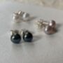 Freshwater Pearl And Sterling Silver Studs, thumbnail 2 of 9
