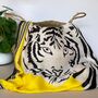 Tiger And Leopards Scarf In Yellow, thumbnail 1 of 5