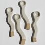 Handmade Oatmeal Wavy Pottery Serving Spoon, thumbnail 2 of 7