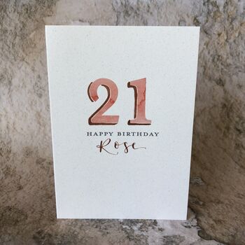 Personalised Watercolour Number Age Birthday Card, 3 of 6