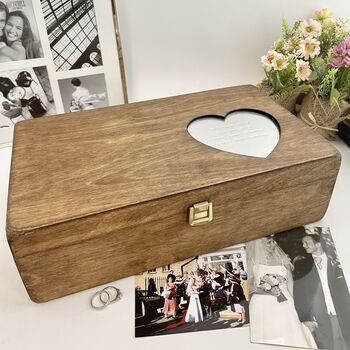 Personalised Wooden Heart Keepsake Box, 6 of 8