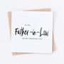 Father In Law Wedding Bridal Card, thumbnail 1 of 5