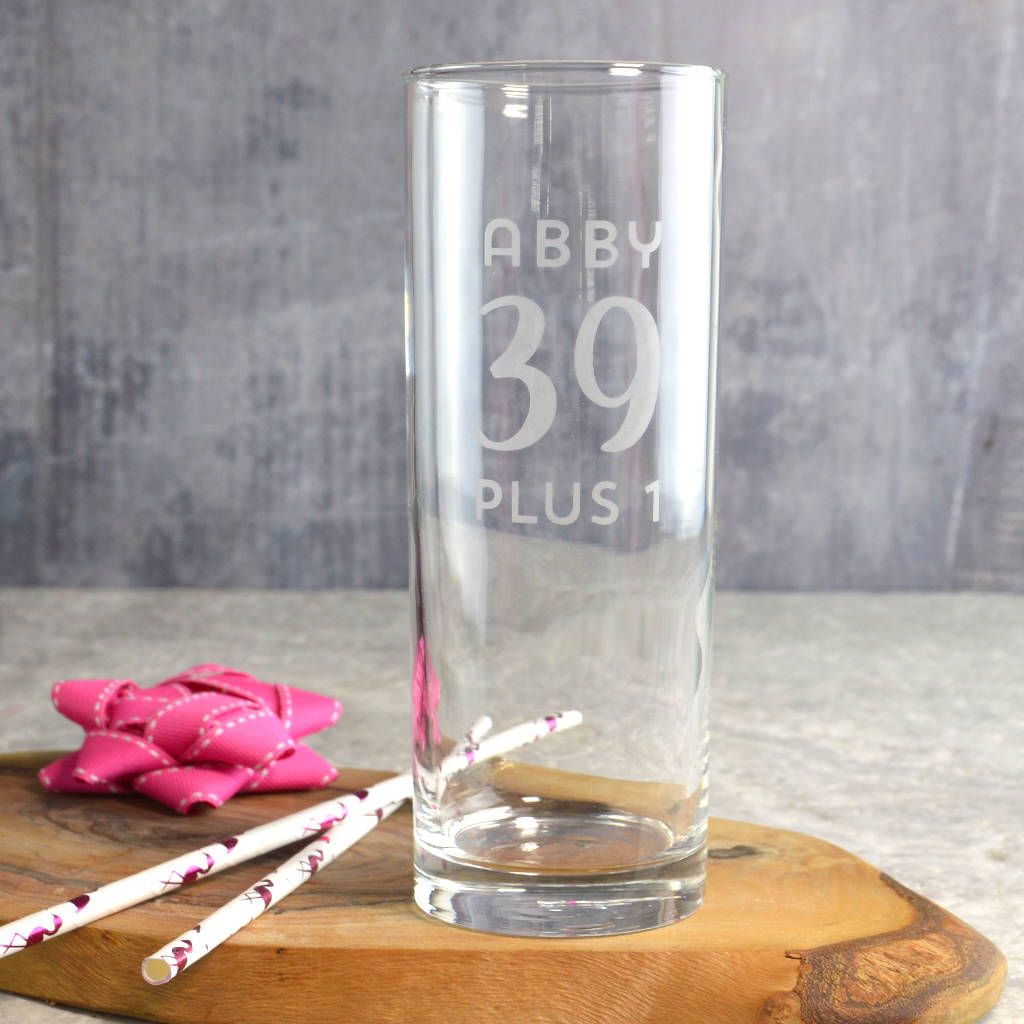 Personalised 40th Birthday Glass By Pink And Turquoise