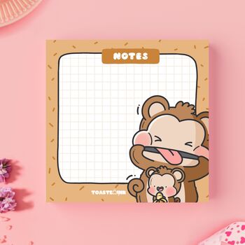 Monkey Sticky Notes | Cute Stationery, 3 of 5