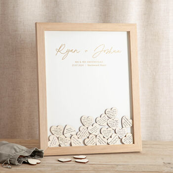 Autograph Foiled Drop Top Frame Wedding Guest Book, 2 of 6