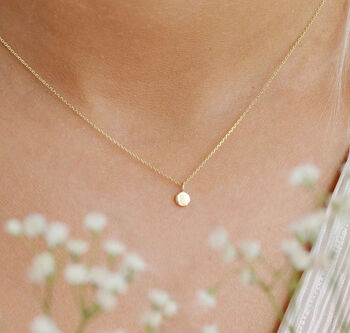 9ct Solid Gold Dot Necklace, 2 of 6