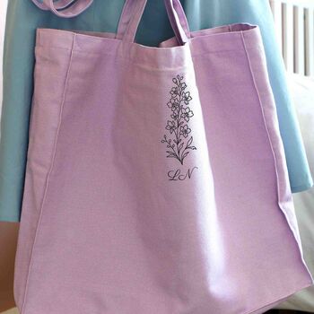 Personalised Birthday Flower Tote Bag Gift For Her, 2 of 7