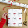 Personalised Nice List, Christmas Wrapping Paper, thumbnail 1 of 5