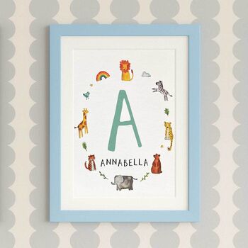 Personalised Alphabet Initial A4 Wall Art Print, 2 of 2