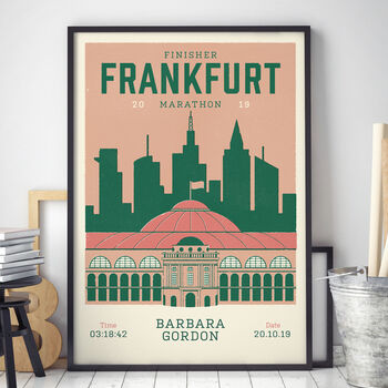 Personalised Frankfurt Marathon Print, Unframed, 2 of 4
