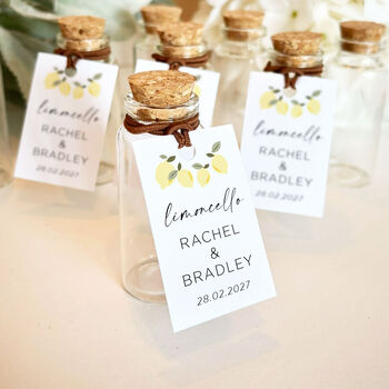 Personalised Limoncello Take A Shot Wedding Shot Bottle Favours, 10 of 10