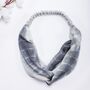 Tie And Dye Greys Mulberry Silk Headband, thumbnail 6 of 6