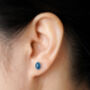 Australian Opal Triplet Stud Earrings In Silver, thumbnail 4 of 4