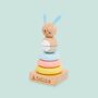 Personalised Wooden Bunny Stacker Toy 12m+, thumbnail 1 of 3