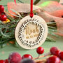 Personalised Wooden Bauble Decoration For Christmas, thumbnail 1 of 2