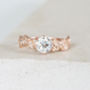 Rose Gold Floral Diamond Engagement Ring, thumbnail 1 of 2