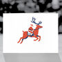 Horse Lovers Christmas Card, Santa Jockey, thumbnail 2 of 6