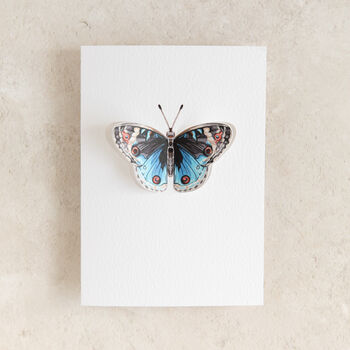 Blue Watercolour Butterfly Pop Out Card, 2 of 3