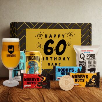 Personalised 60th Birthday Beer Gift Set, 4 of 11