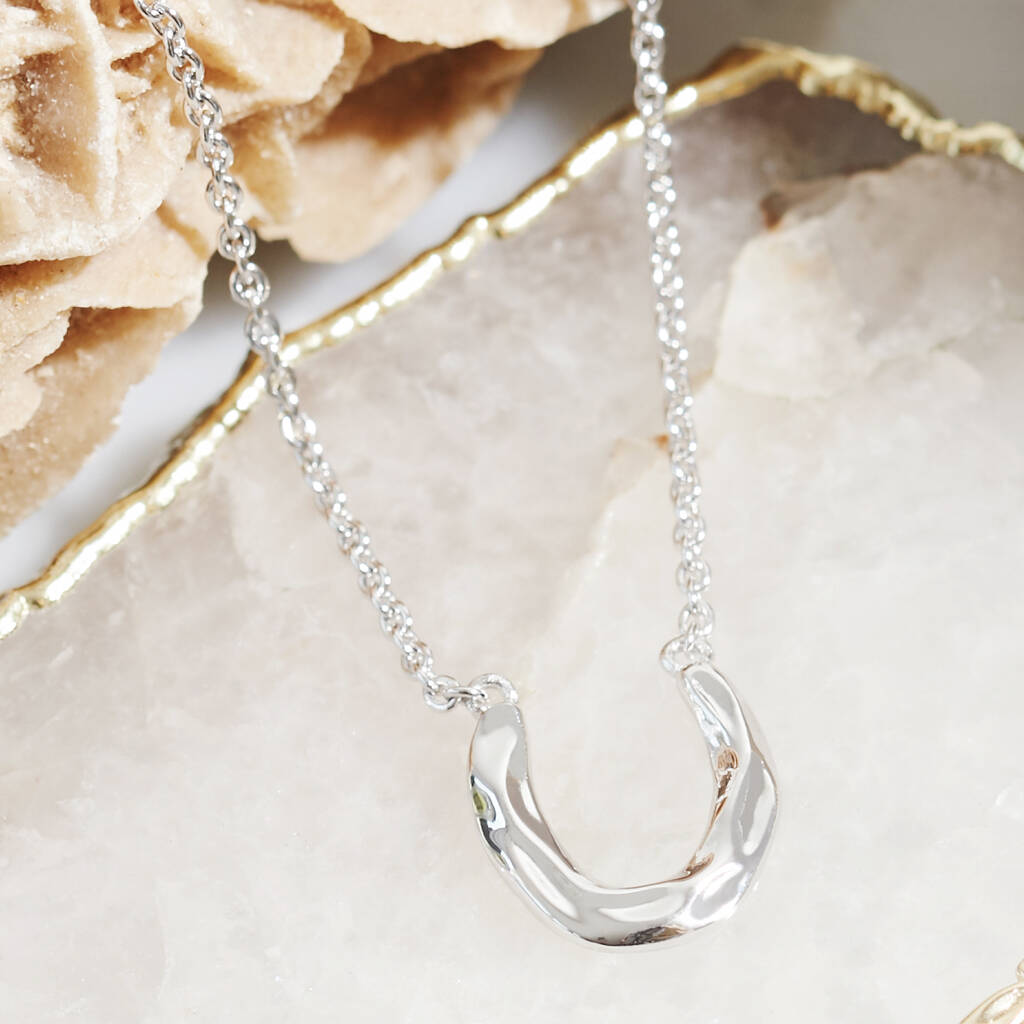 Silver Horseshoe Necklace For Luck By Muru | notonthehighstreet.com