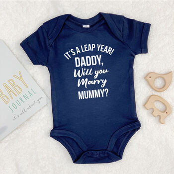 Daddy Will You Marry Mummy Leap Year Proposal Babygrow, 3 of 6