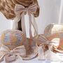 Monaco Cream Rose Ombré Ribbon Bow Straw Hat, thumbnail 4 of 5