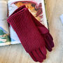 Suede Touch Screen Gloves With Knitted Cuff, thumbnail 1 of 8