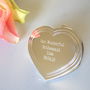 Personalised Silver Heart Compact Mirror, thumbnail 1 of 5
