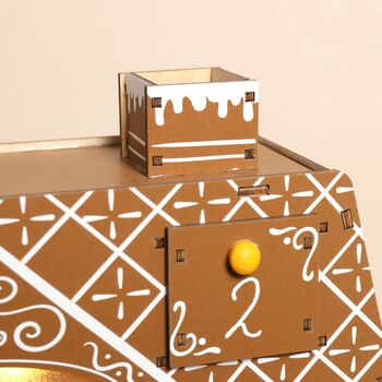 Personalised Fill Your Own Colour Pop Gingerbread House LED Advent Calendar, 11 of 11