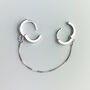 Sterling Silver Double Piercing Hoop Earring, thumbnail 3 of 6