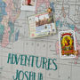 Personalised Embroidered Fabric Map Notice Board, thumbnail 4 of 8