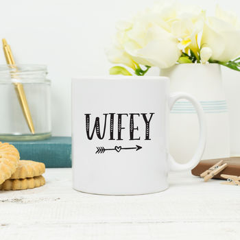 Hubby And Wifey Couples Mugs, 3 of 4