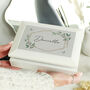 Personalised Botanical Butterfly Wooden Jewellery Box, thumbnail 2 of 8