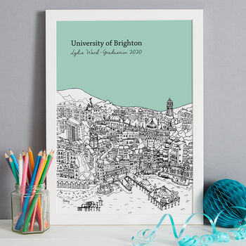 Personalised Brighton Graduation Gift Print, 7 of 12