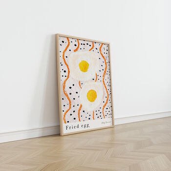 Fried Egg Art Print Brunch Kitchen Poster, 11 of 12
