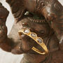 Matte Gold Plated Silver Chocolate Diamond Ring, thumbnail 5 of 9
