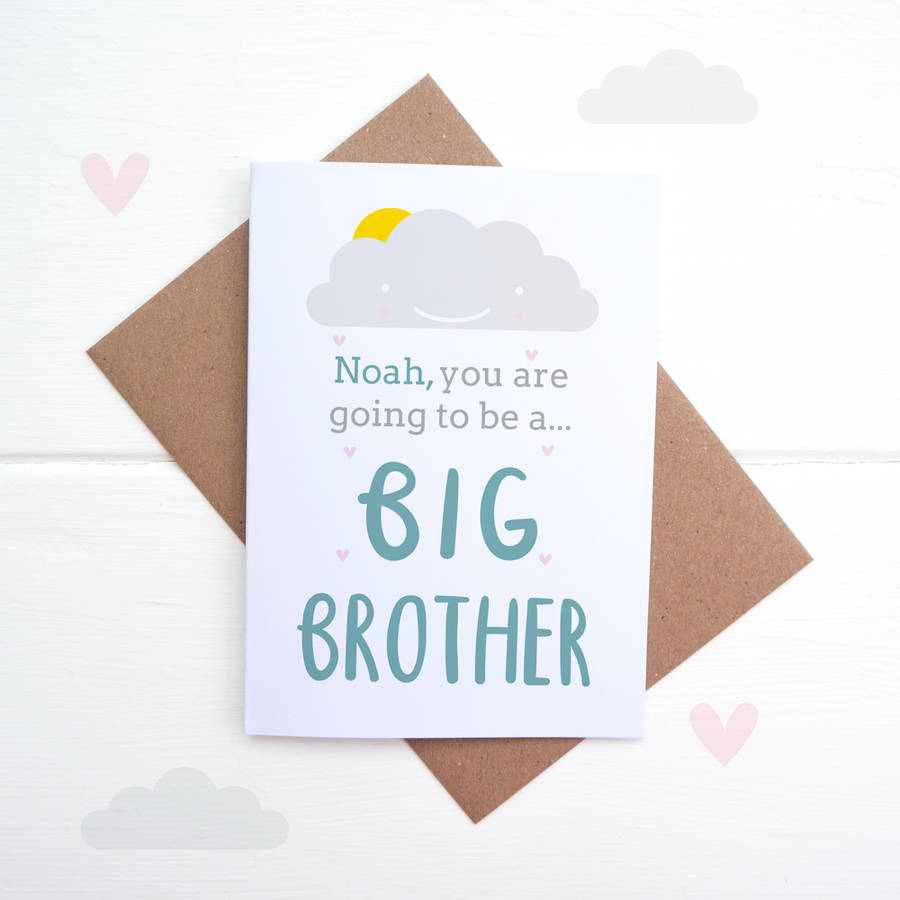 Personalised New Sibling Card By Joanne Hawker | notonthehighstreet.com