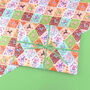 Christmas Reindeer Patchwork Gift Wrap, thumbnail 3 of 7