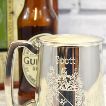 Personalised Family Crest Pewter Tankard, 4 of 6